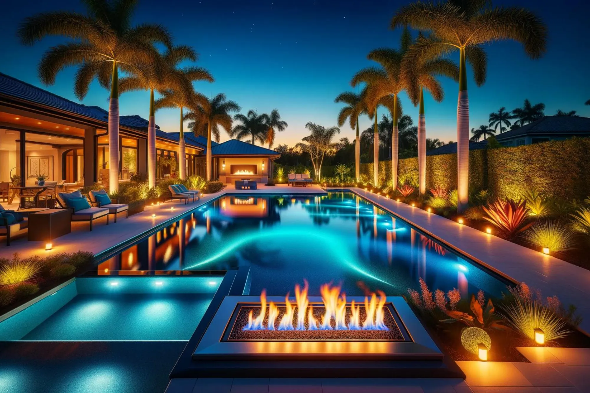 Nighttime Elegance Lighting Solutions for Dubai Pool Landscapes