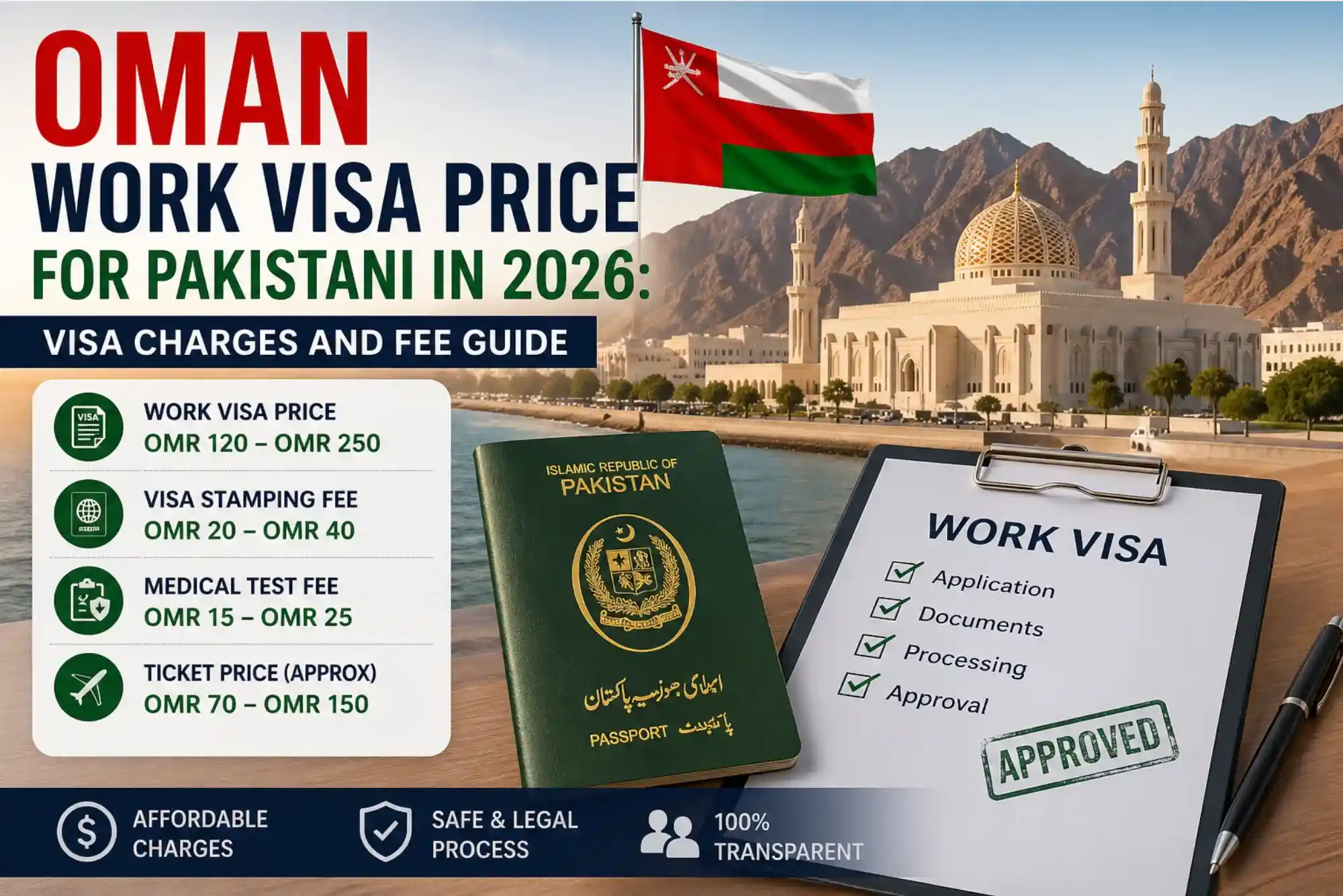 Oman Work Visa Price for Pakistani in 2026 Visa Charges and Fee Guide