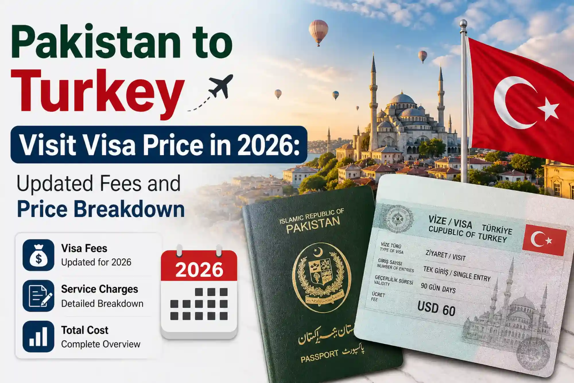 Pakistan to Turkey Visit Visa Price in 2026 Updated Fees and Price Breakdown